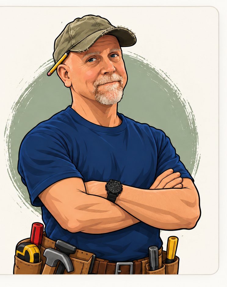 Cartoon handyman Dave